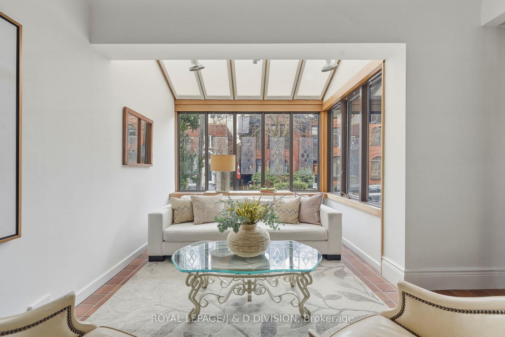 Beautiful skylit living room