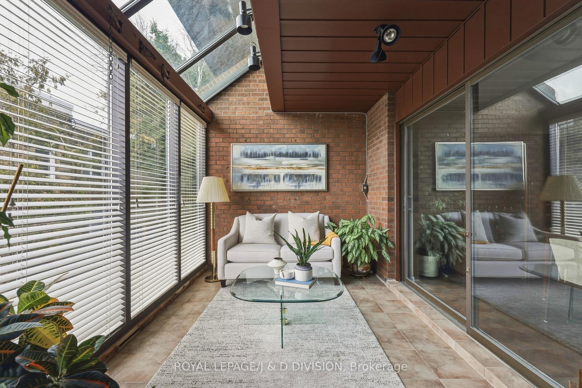Solarium overlooking backyard
