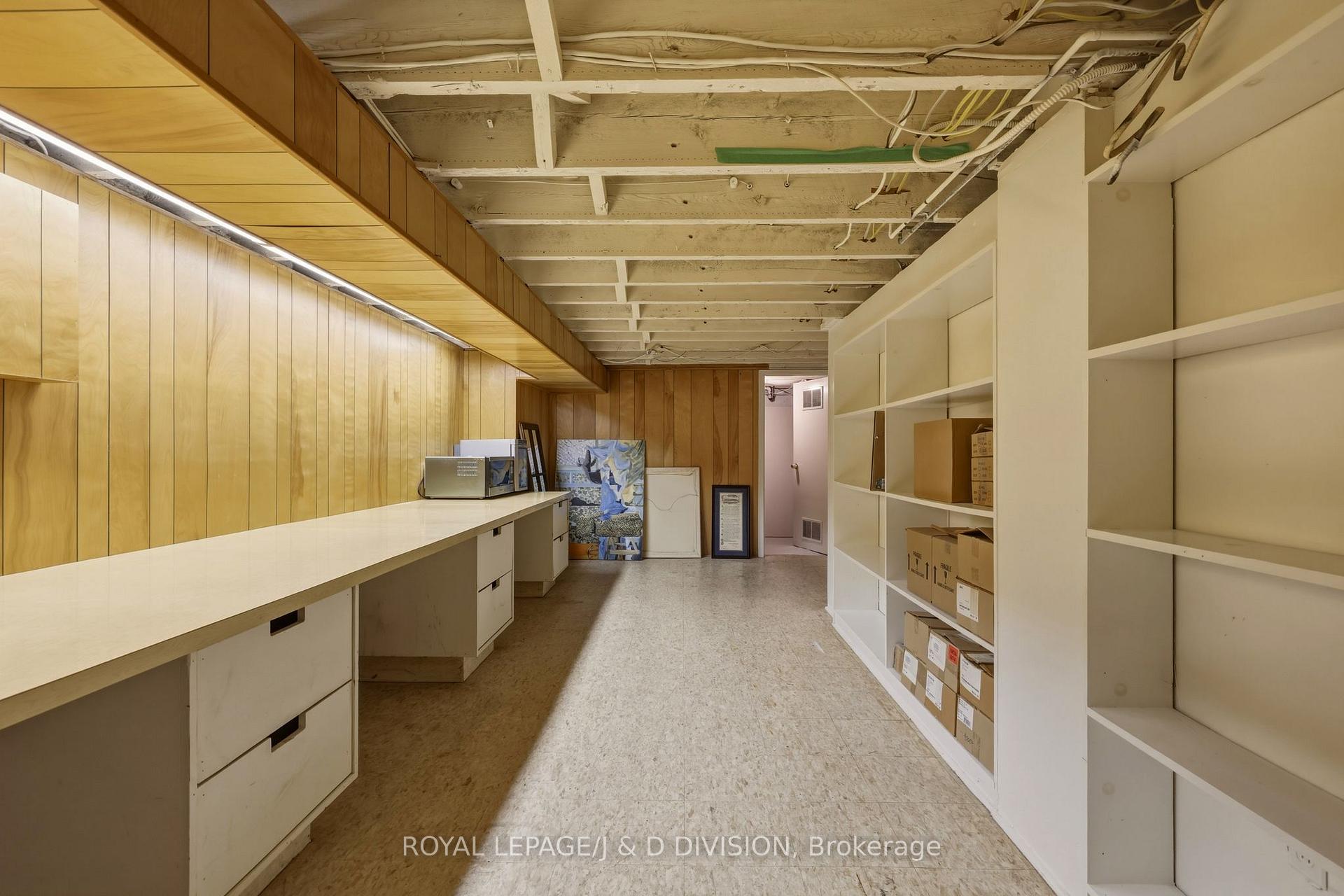 Storage in Lower Level Workshop