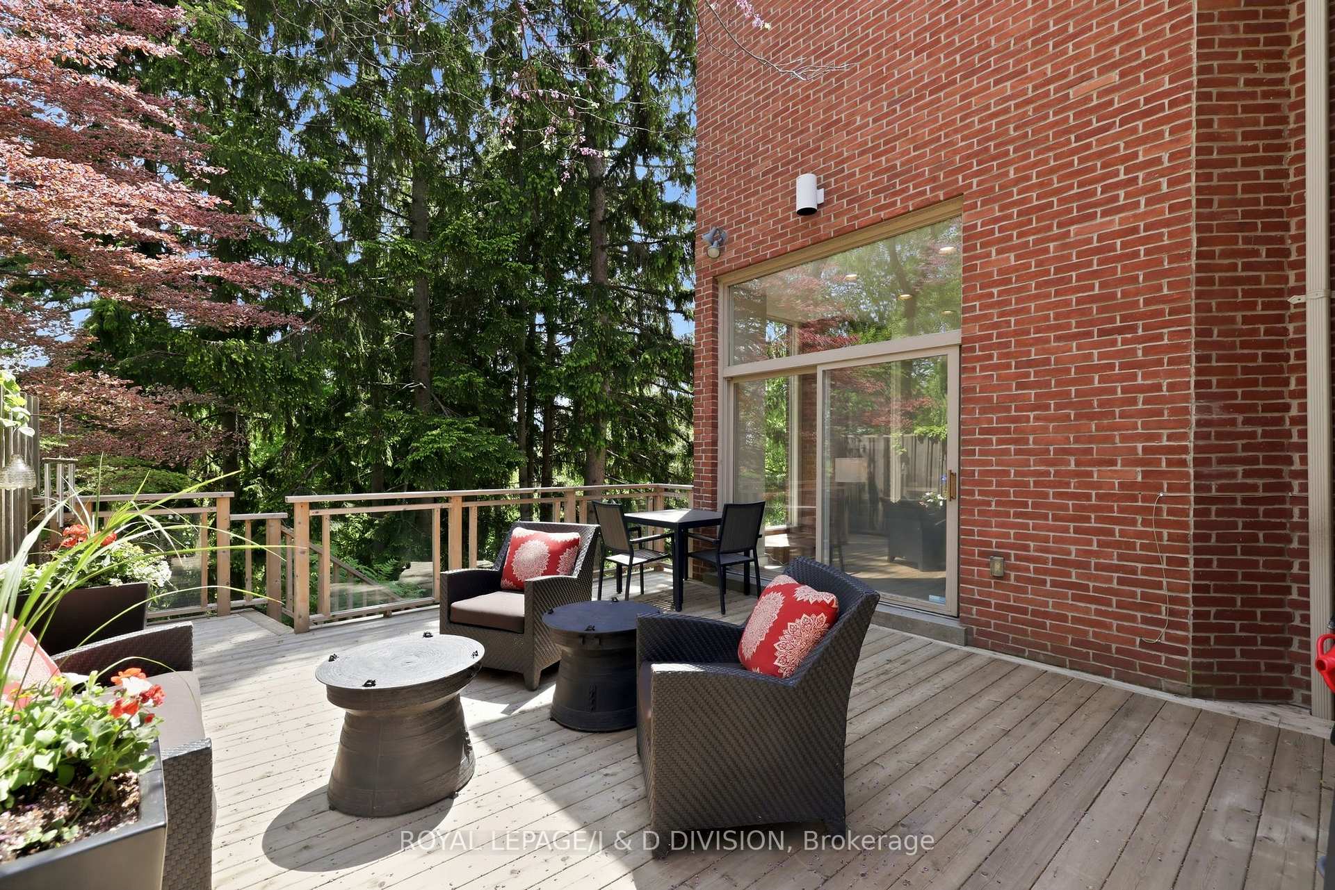 Back deck with walkout from Family Room