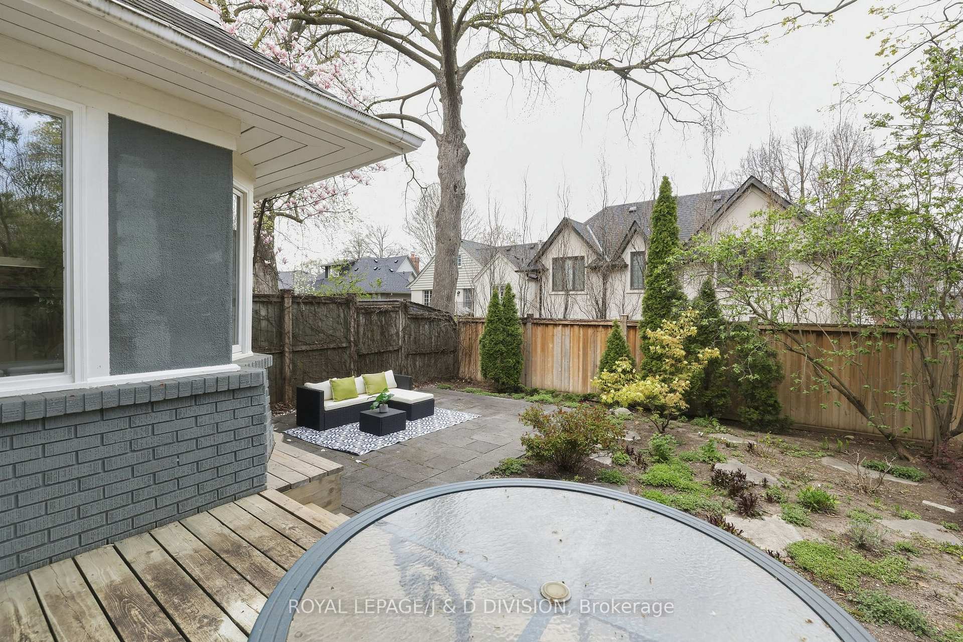 View from back deck to back patio