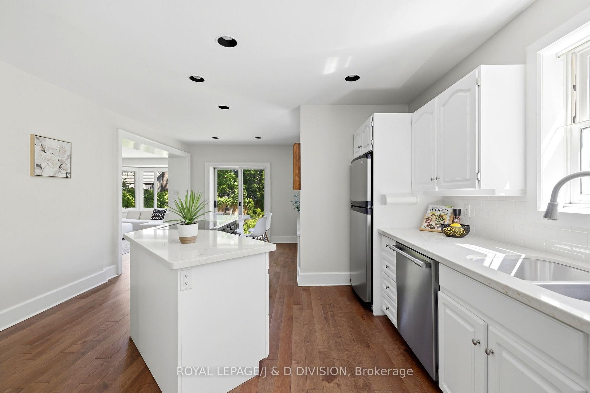 Kitchen Island and Recessed Lighting