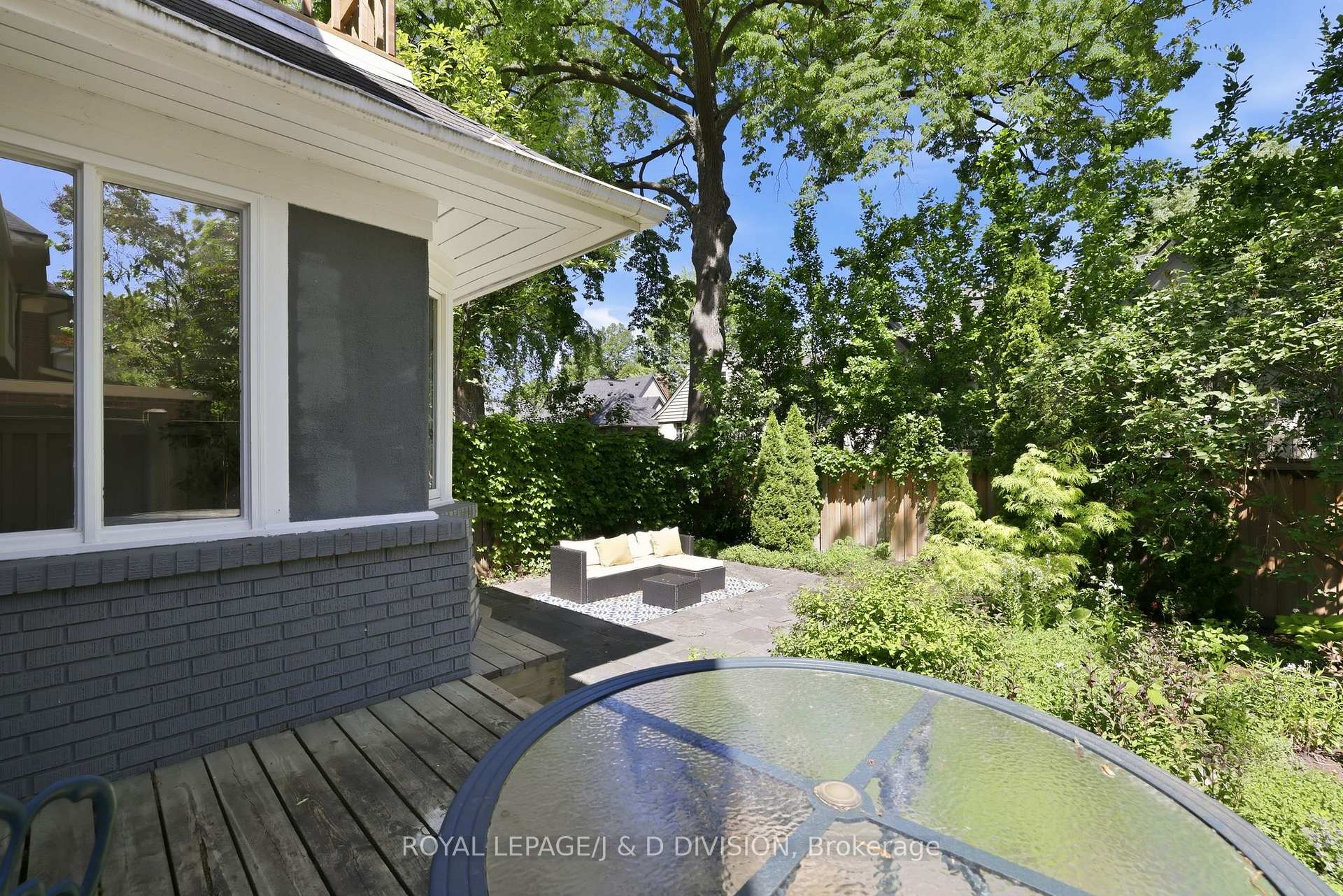 View from Back Deck to Patio