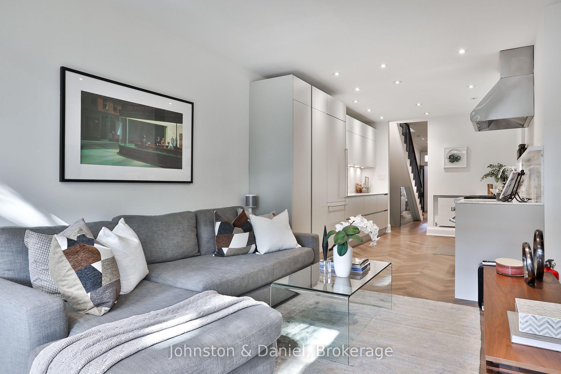 Inviting family room integrated with kitchen
