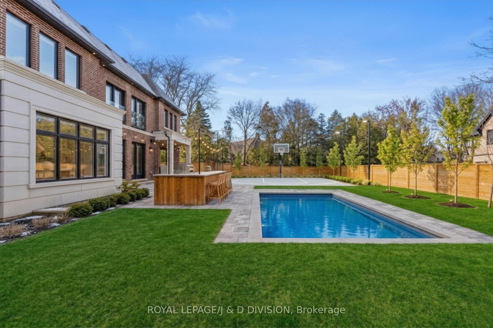 Backyard virtually landscaped