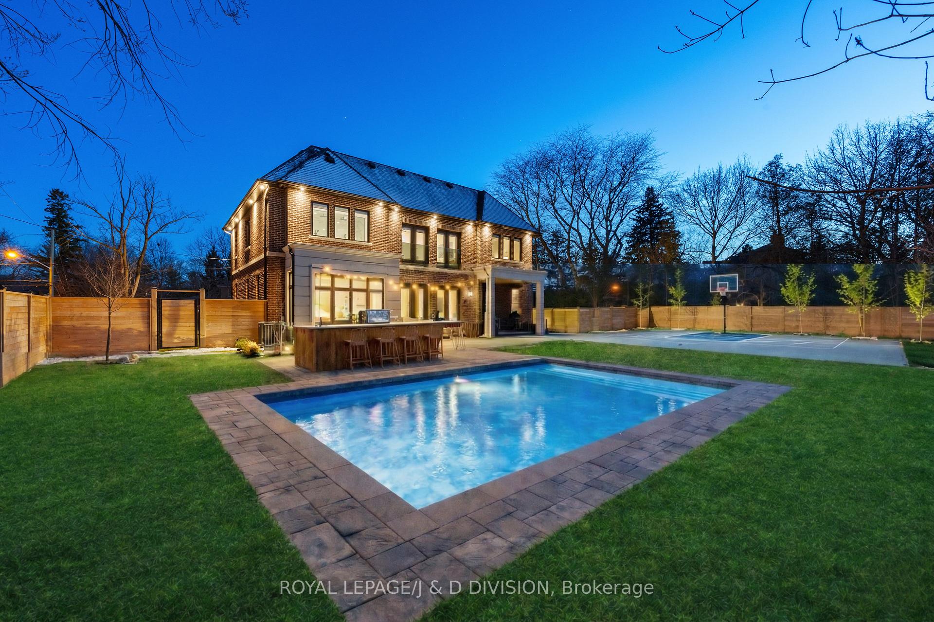 Backyard virtually landscaped