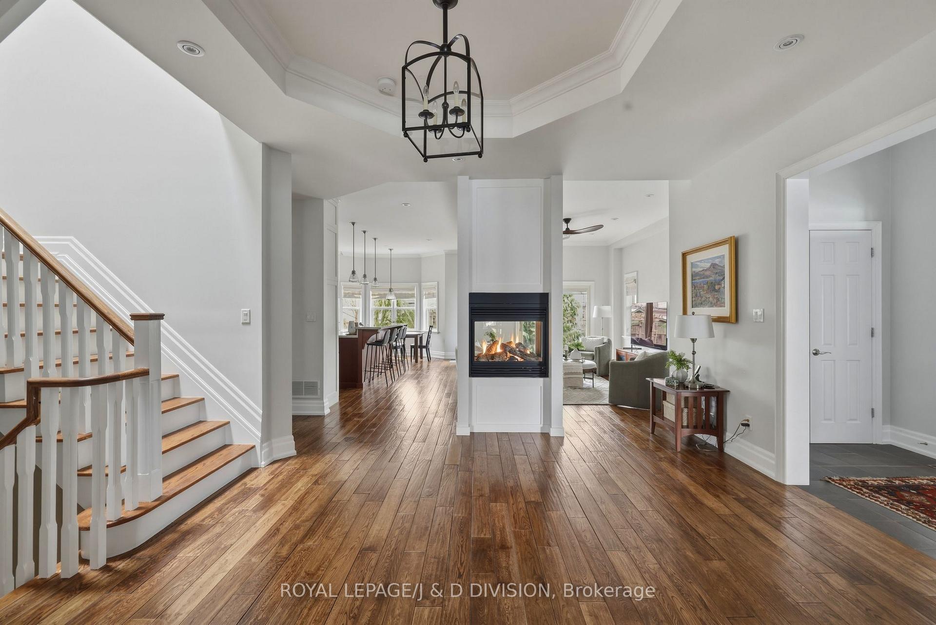 View to Family Room / Kitchen from Center Hall