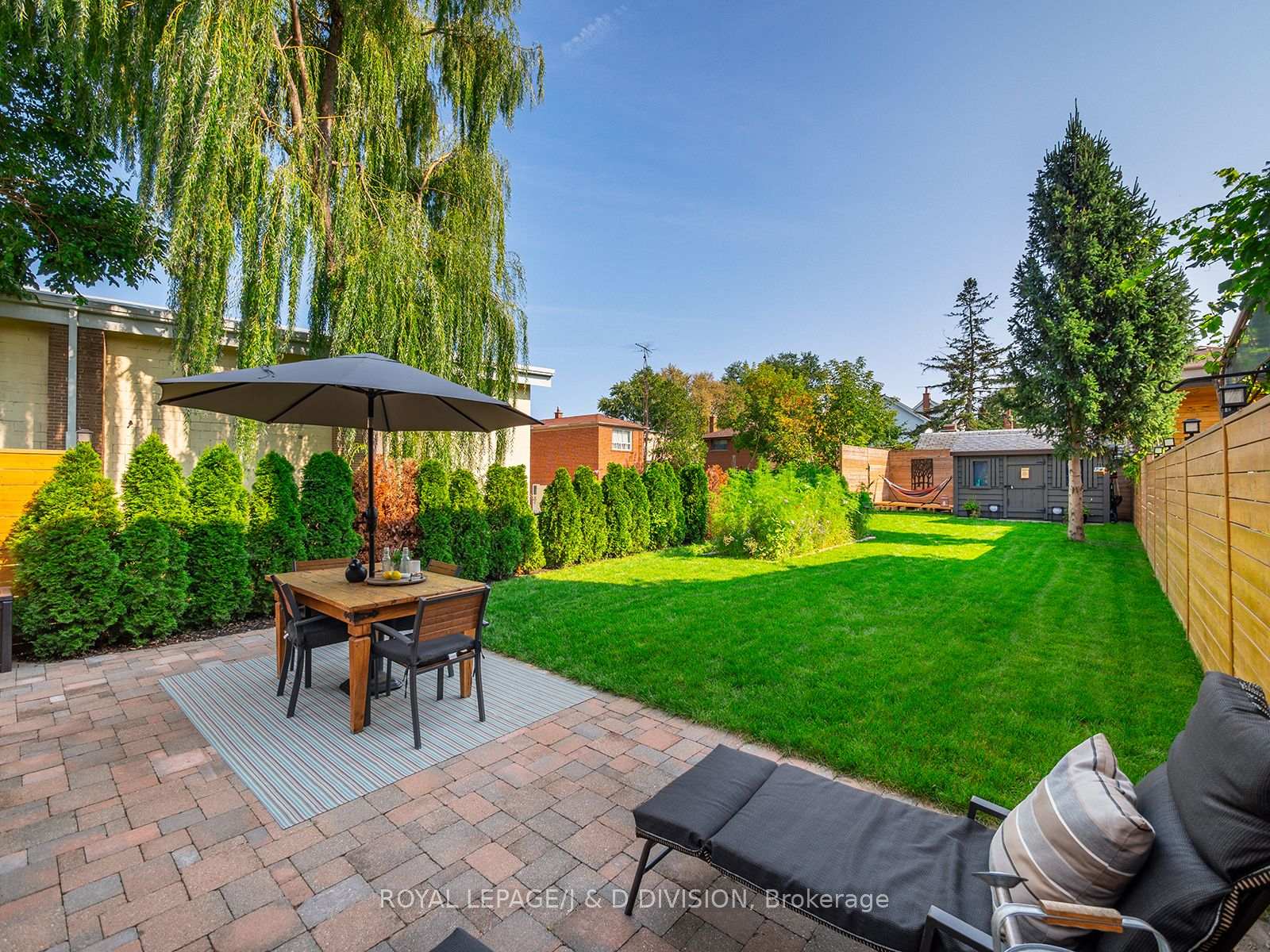 Privacy wall of trees