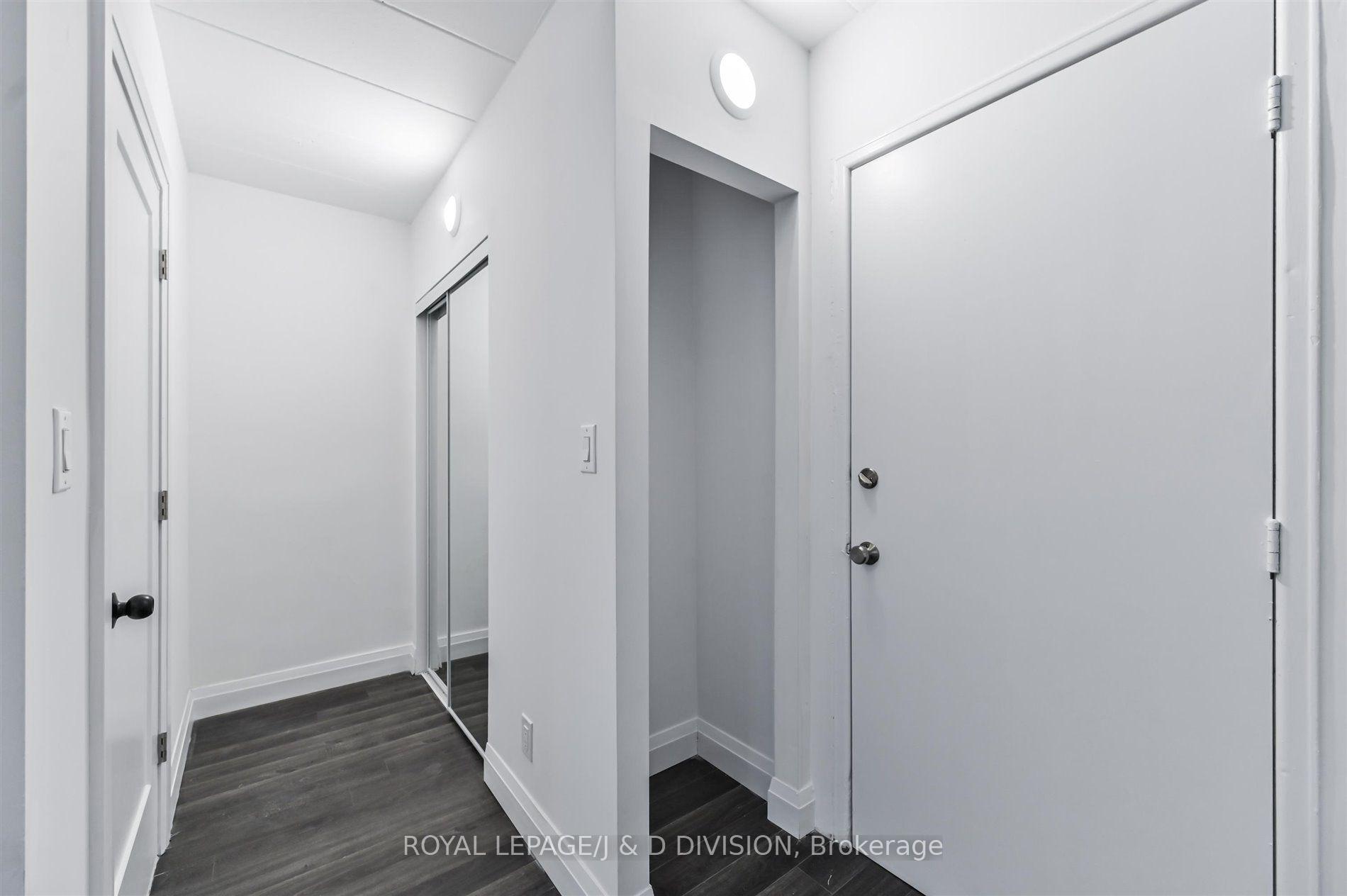 Double closets for clothes storage