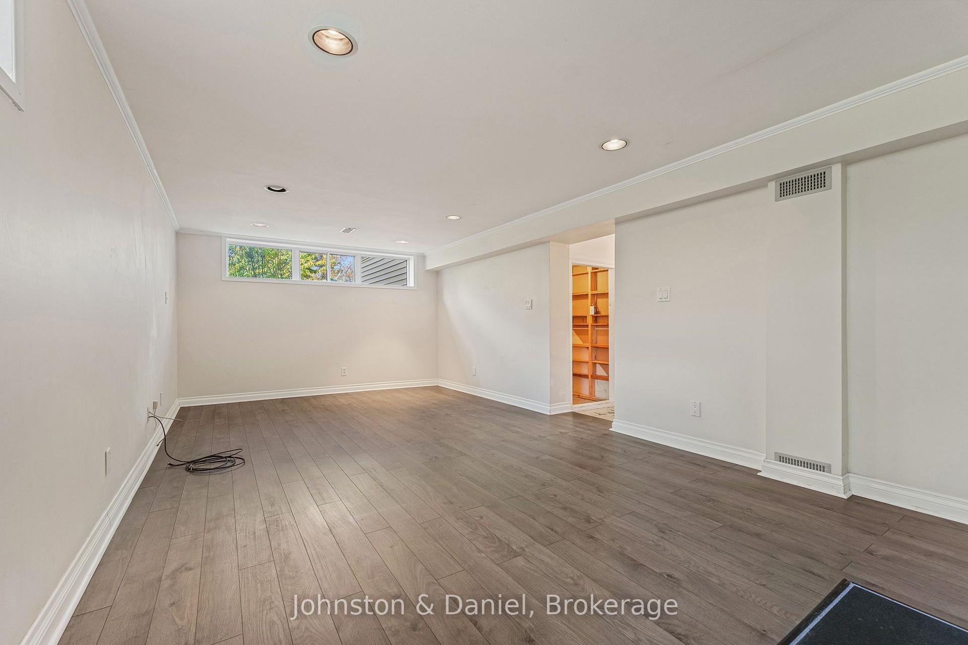 Recreation room looking to hallway