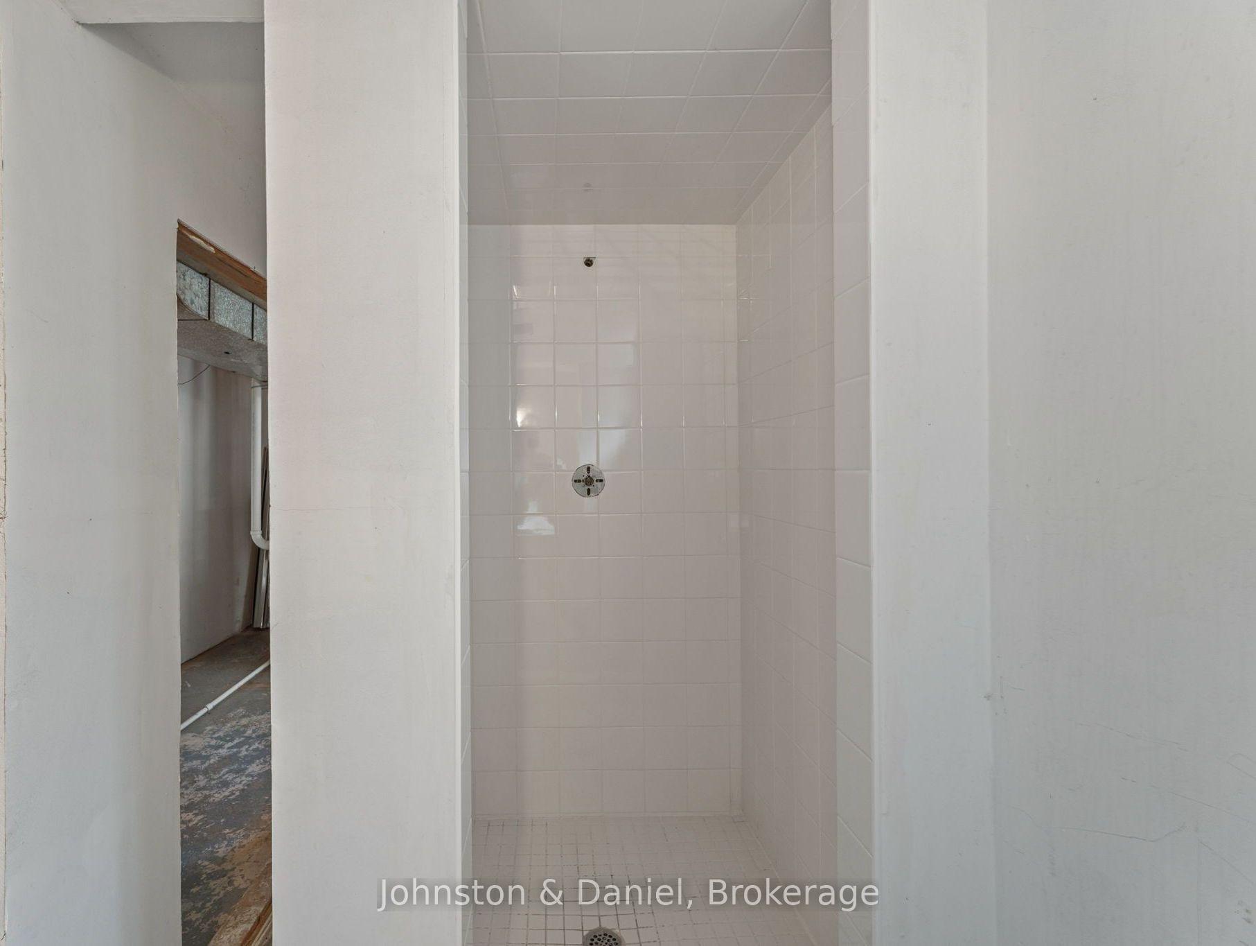 Roughed in Shower in lower bathroom