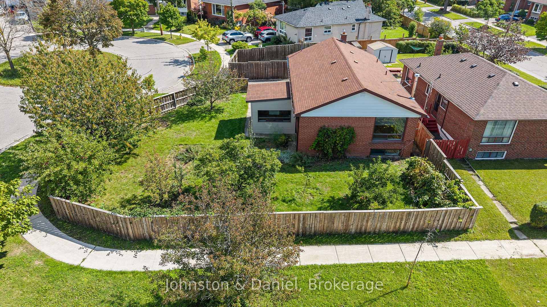 Side view of property