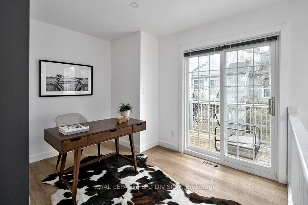 Office area in Primary with walk-out to Balcony