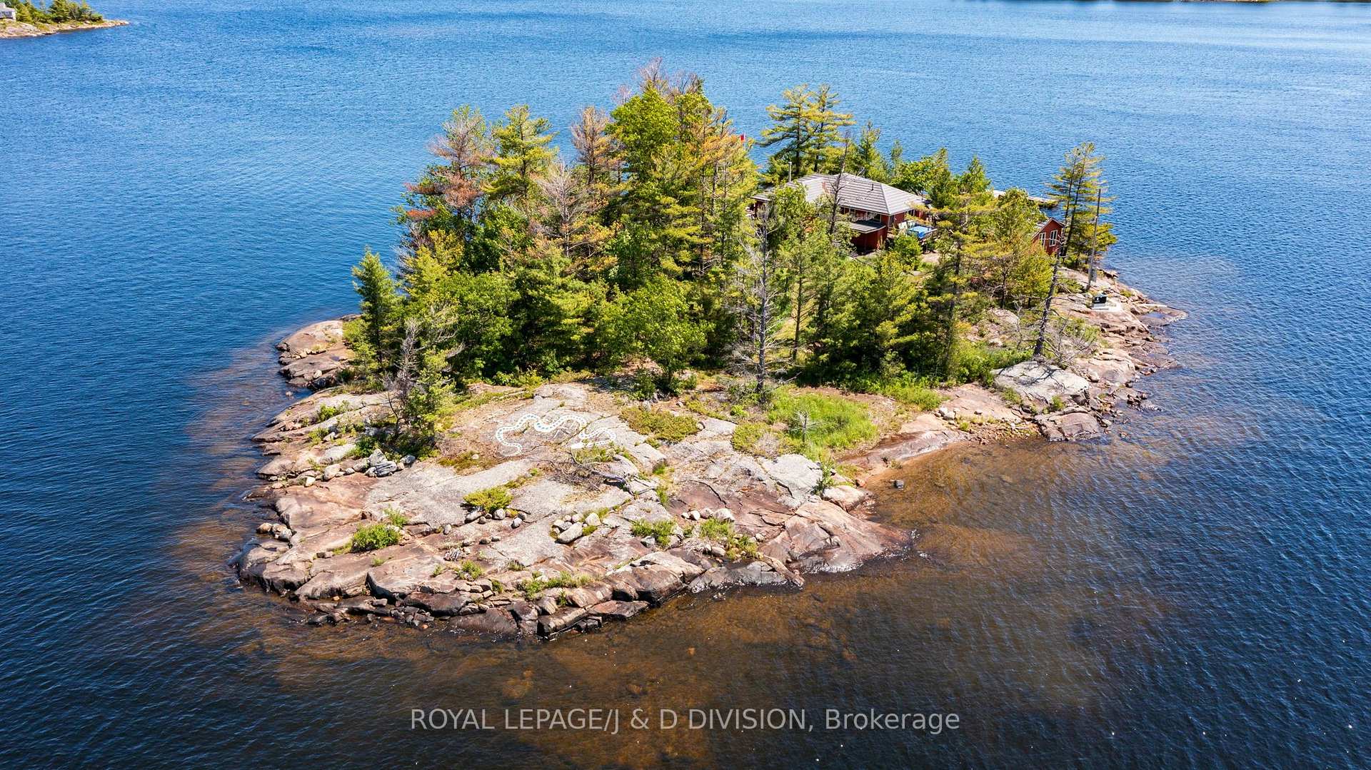 Treed area and exposed Canadian Sheild Rock