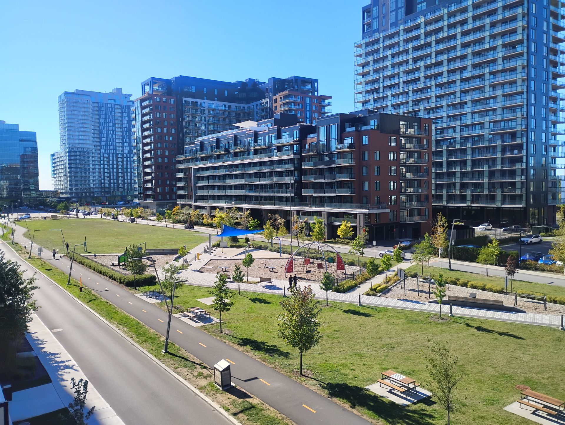 Vue du condo sur le parc