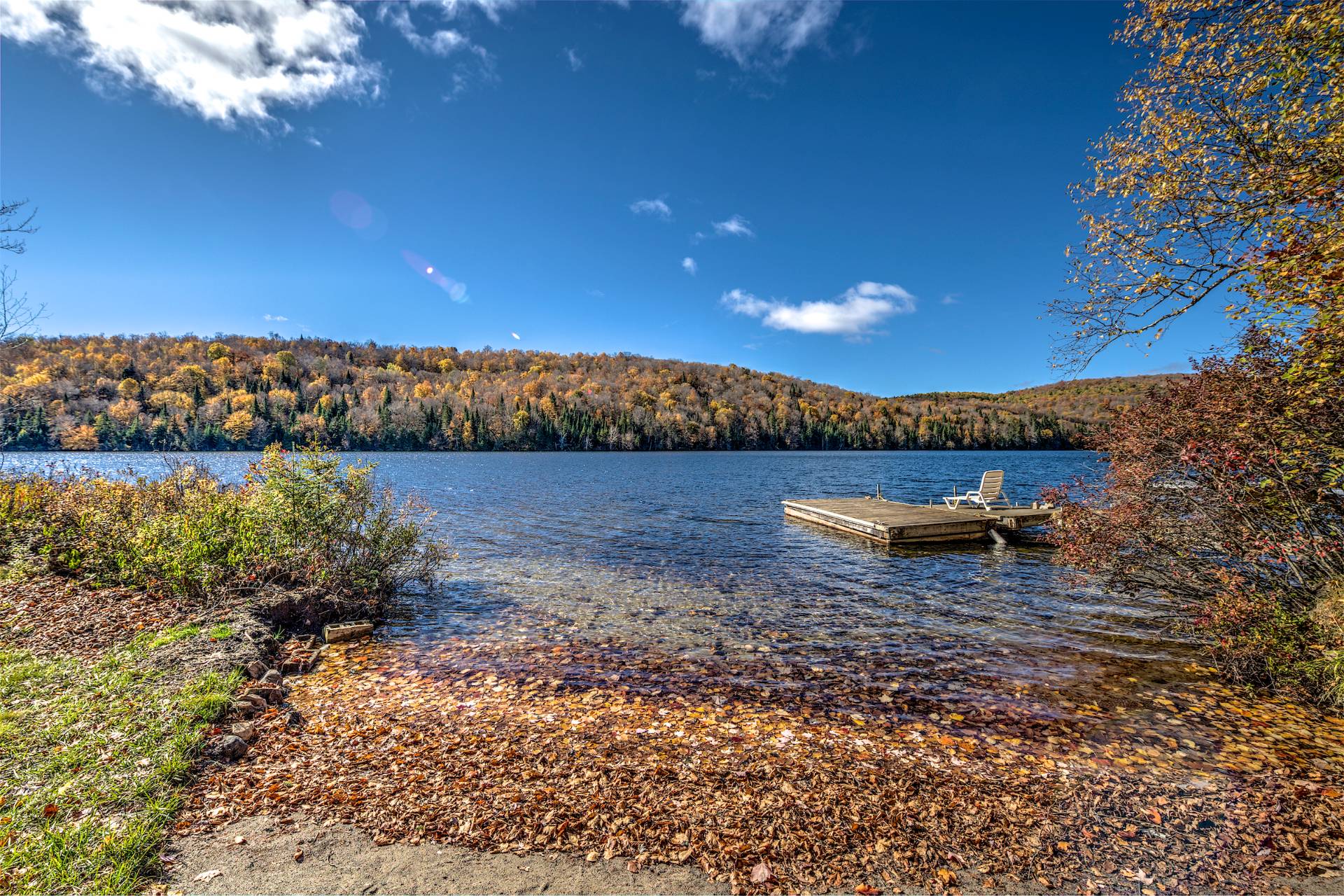Accès au plan d'eau