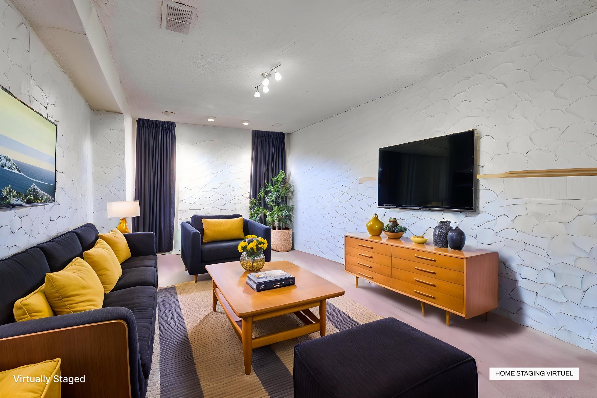 Home Staging Virtuel -Actuellement salle familiale