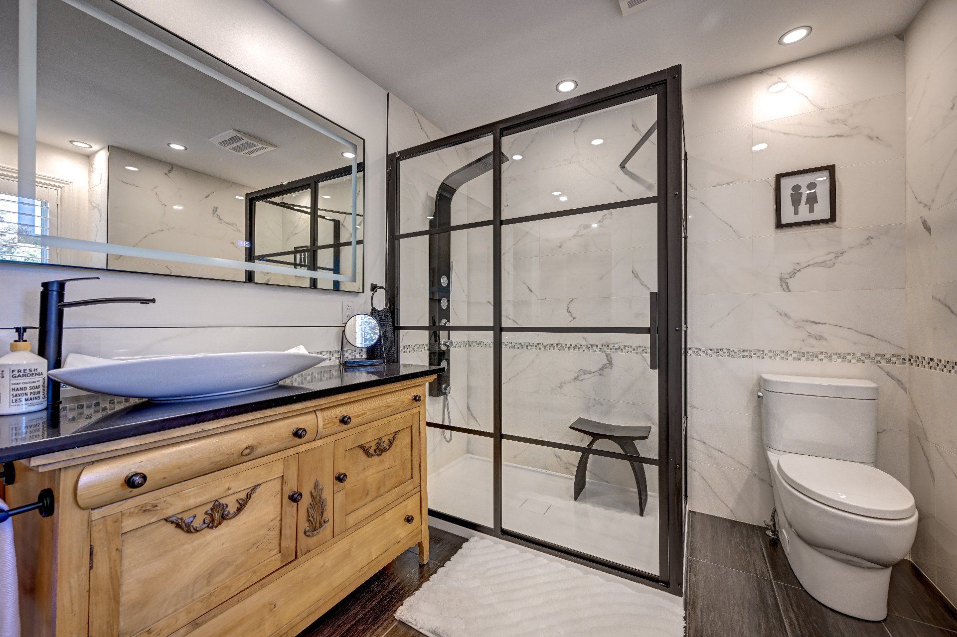 Bathroom connected to the primary bedroom