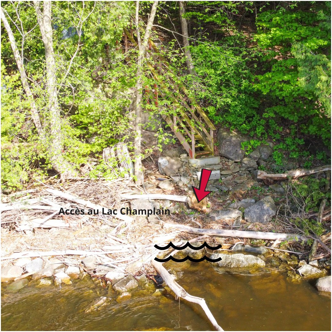 Accès au plan d'eau