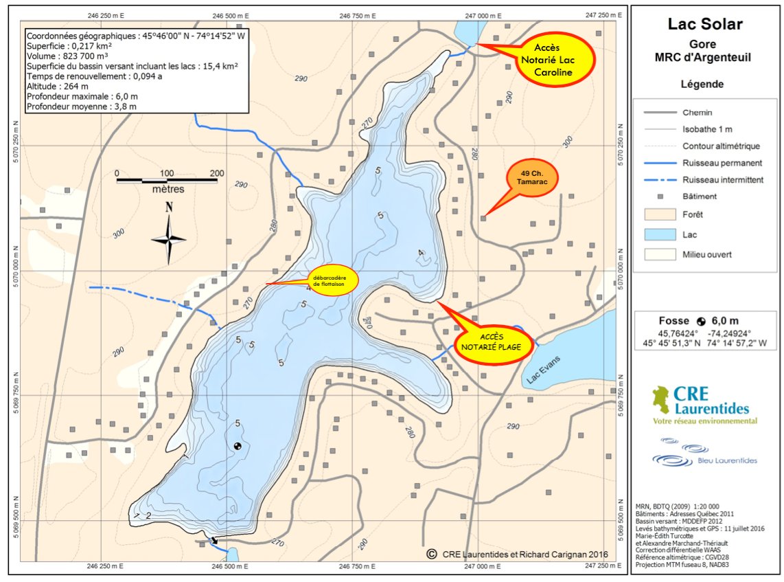 Accès au plan d'eau