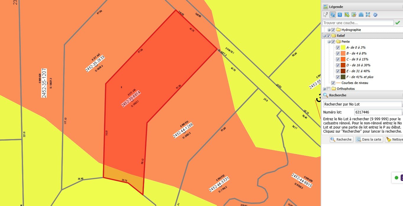 Carte des reliefs