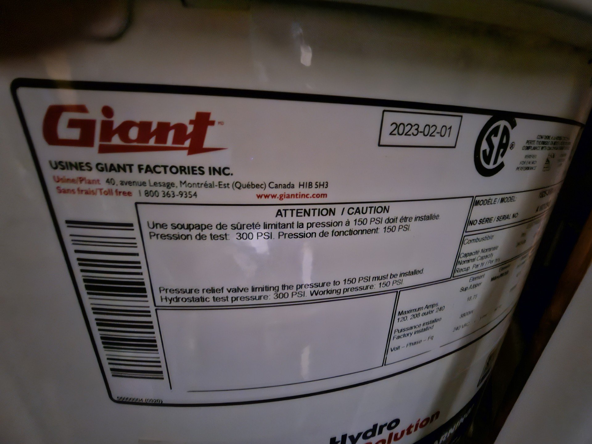 Chauffe-eau avec hydro-Solution