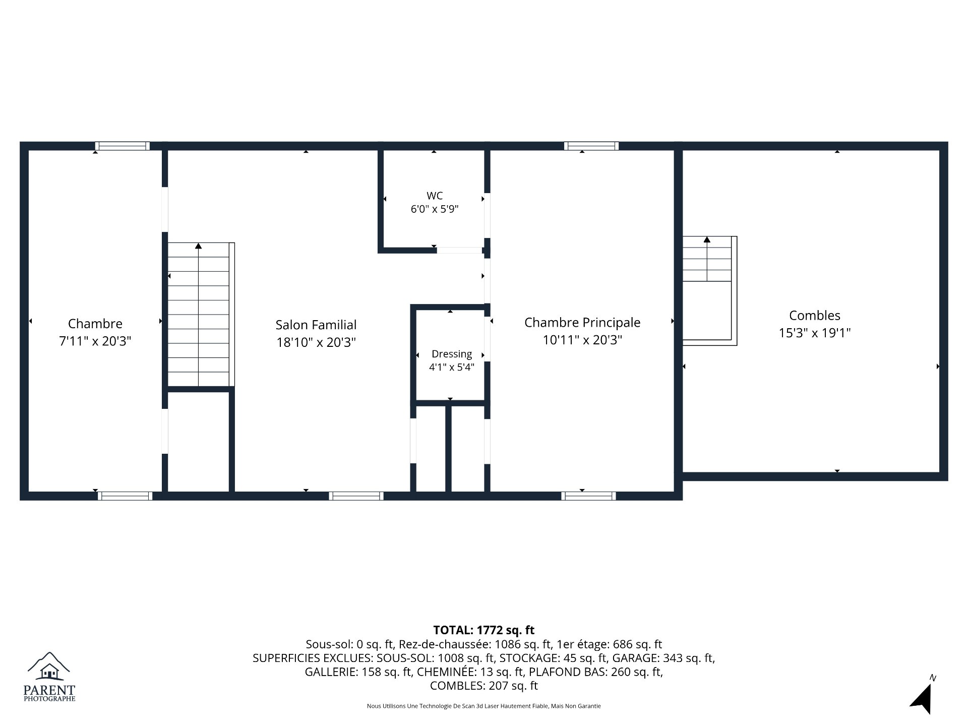 Second floor, approximate