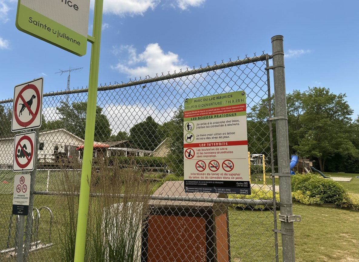 Parc et plage, accès offert par la municipalité