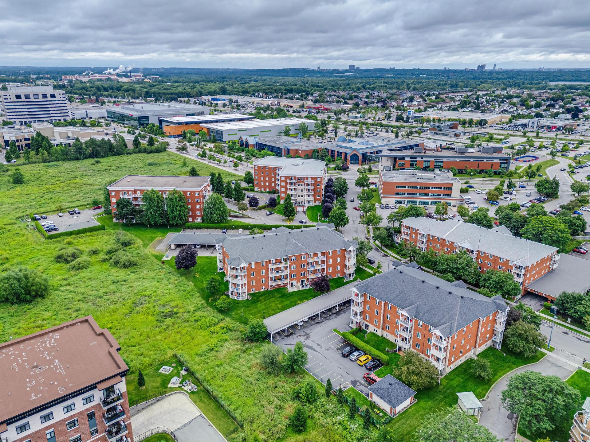 Aerial view of the neighborhood and surroundings