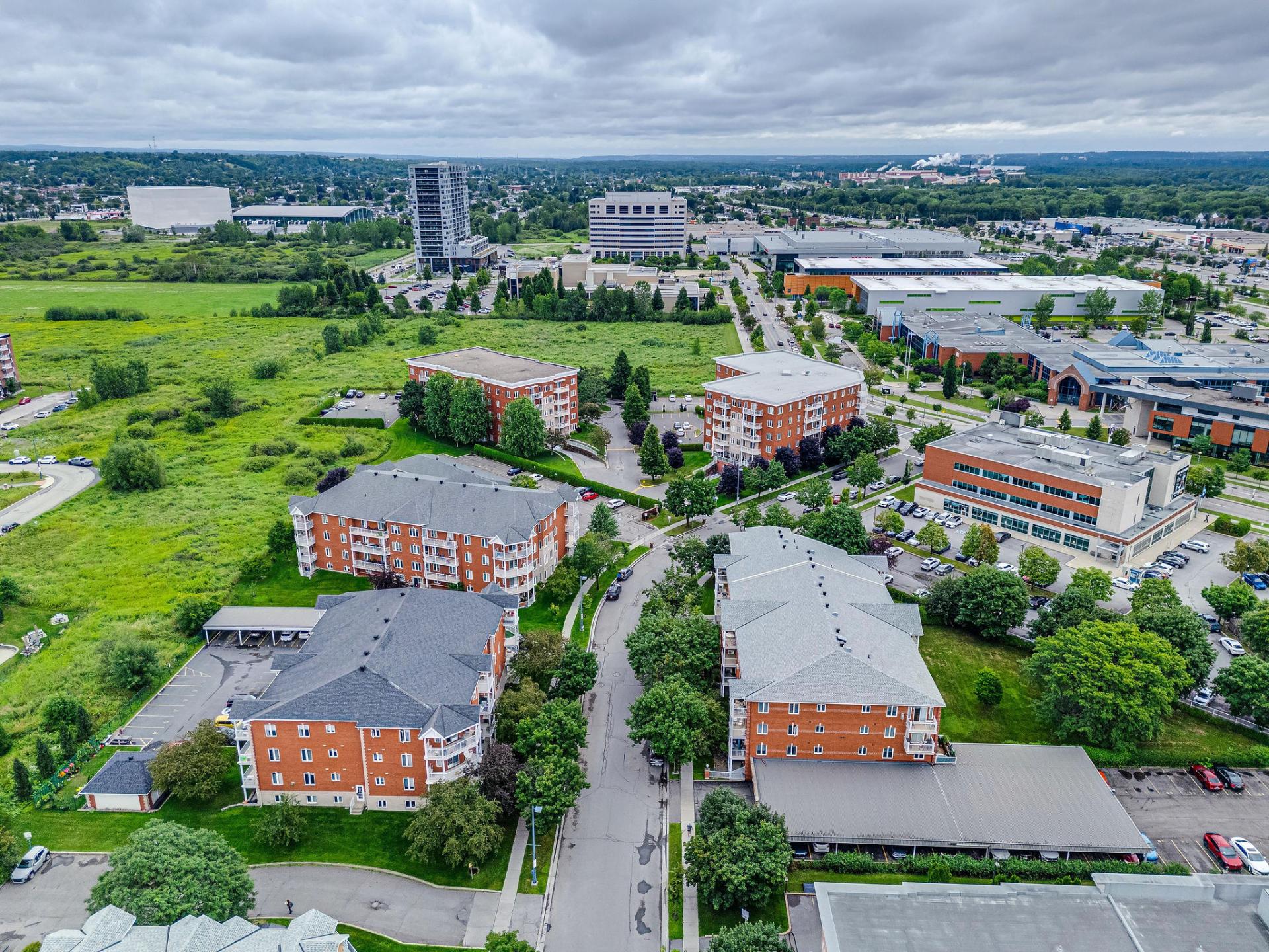 Aerial view of the neighborhood and surroundings
