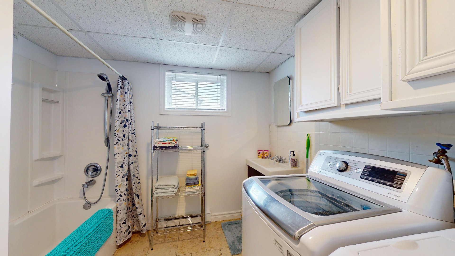 sous-sol avec salle de lavage