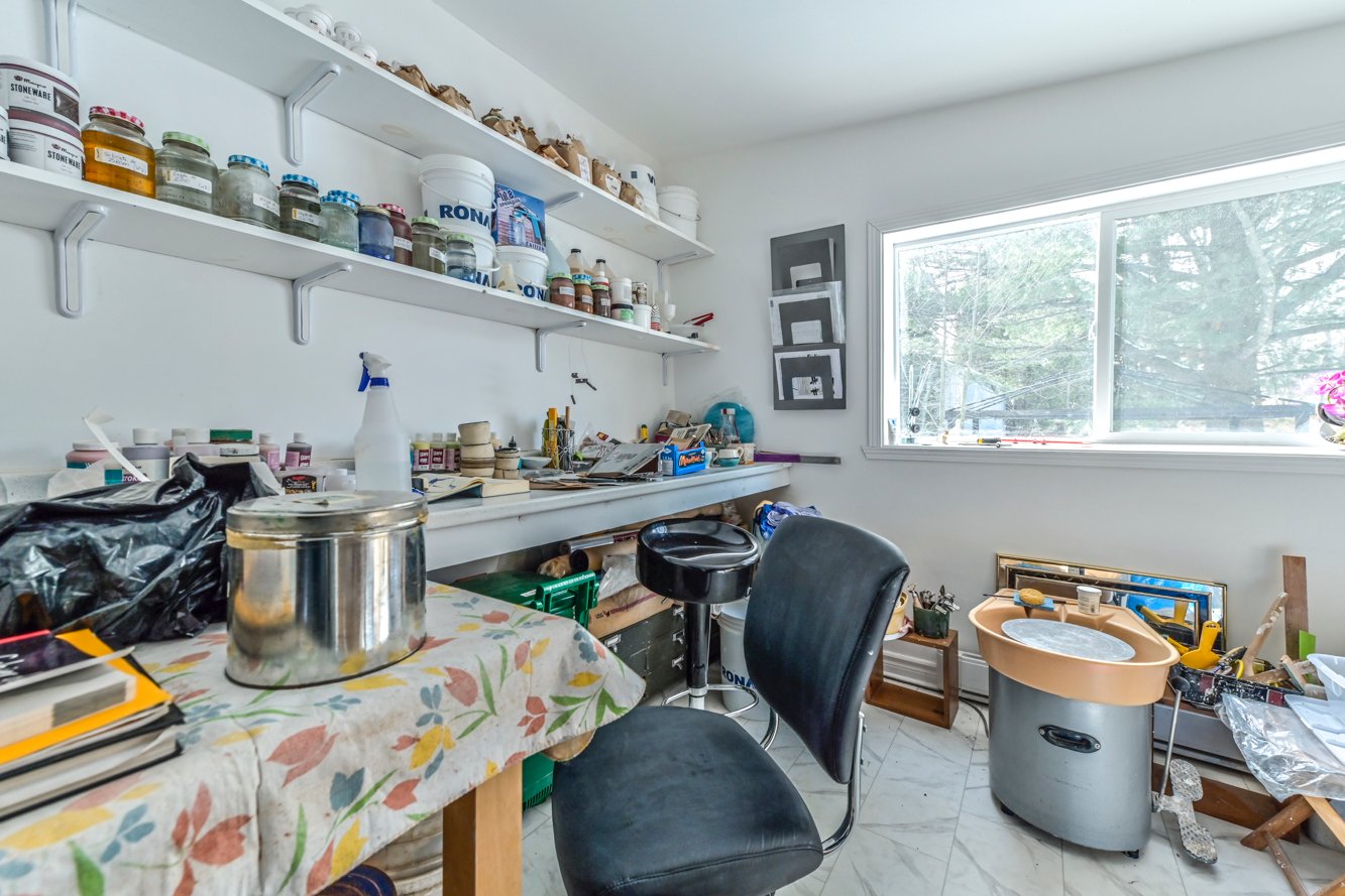 espace chauffé fermé dans le garage