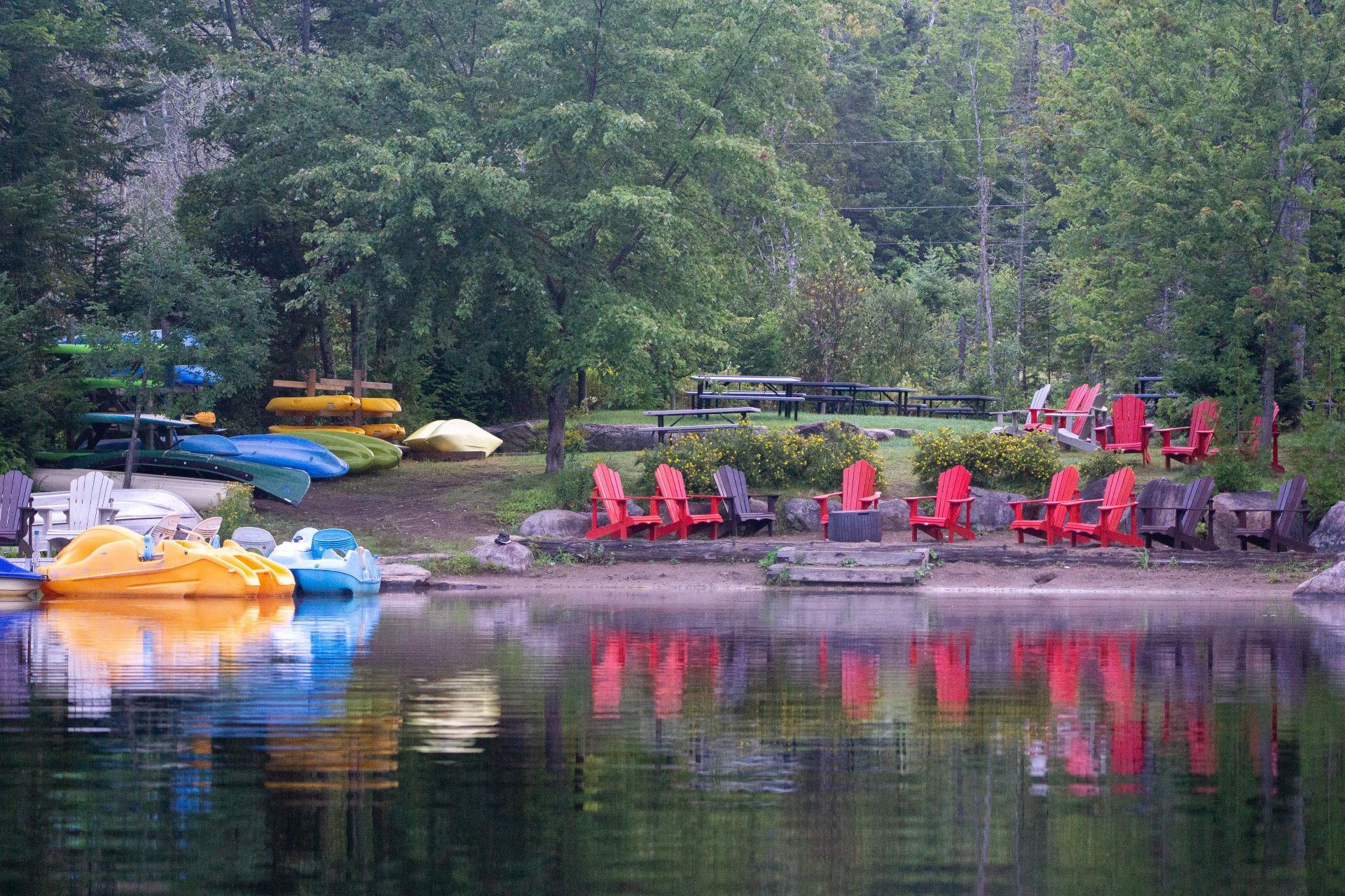 Accès au plan d'eau