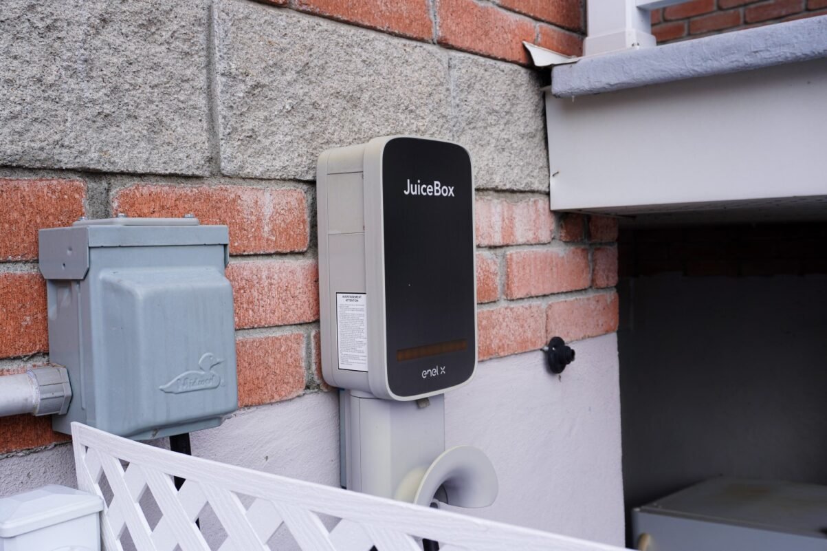 Charging station for electric car.