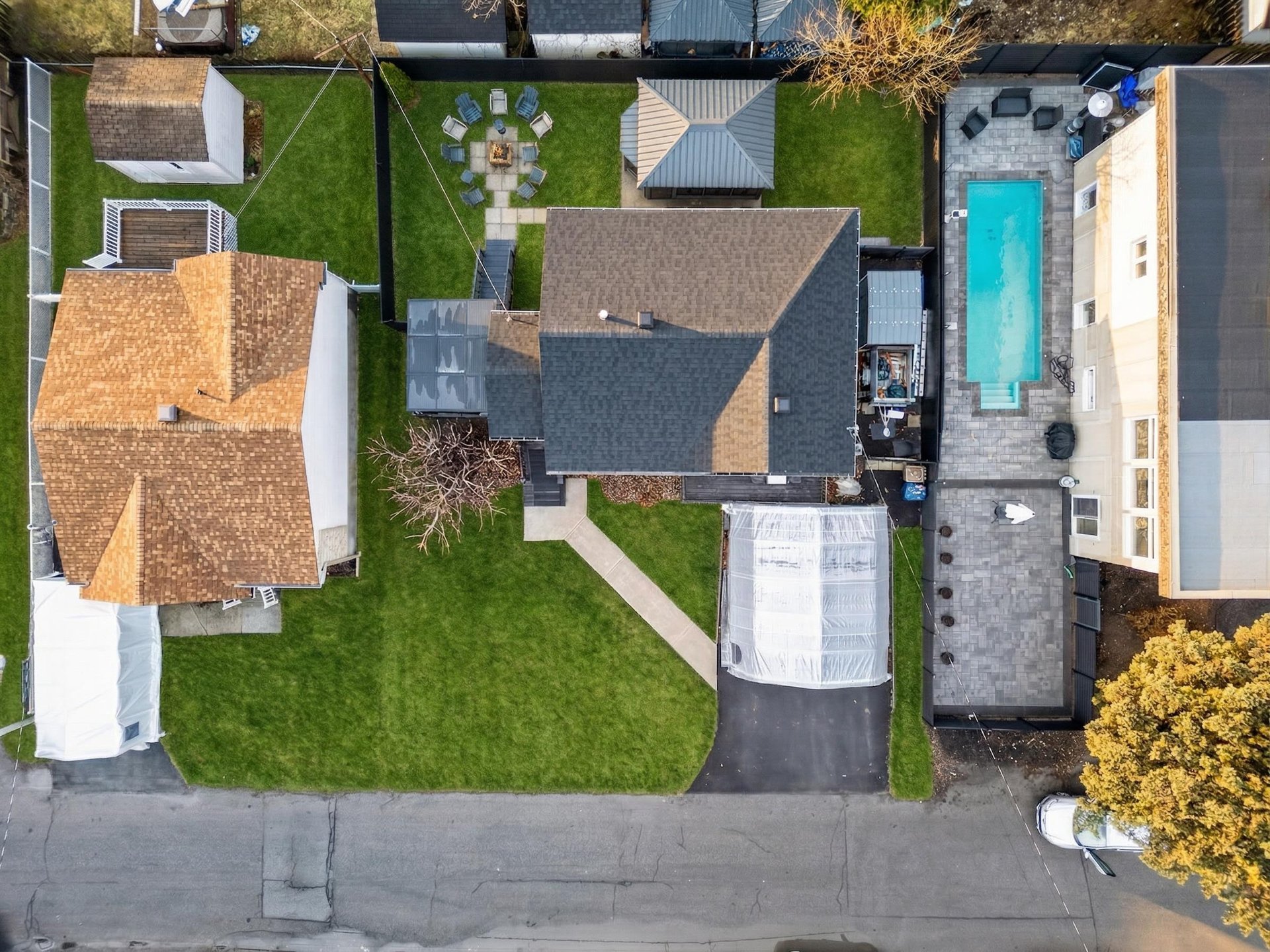 Plan, vue supérieure de la propriété.