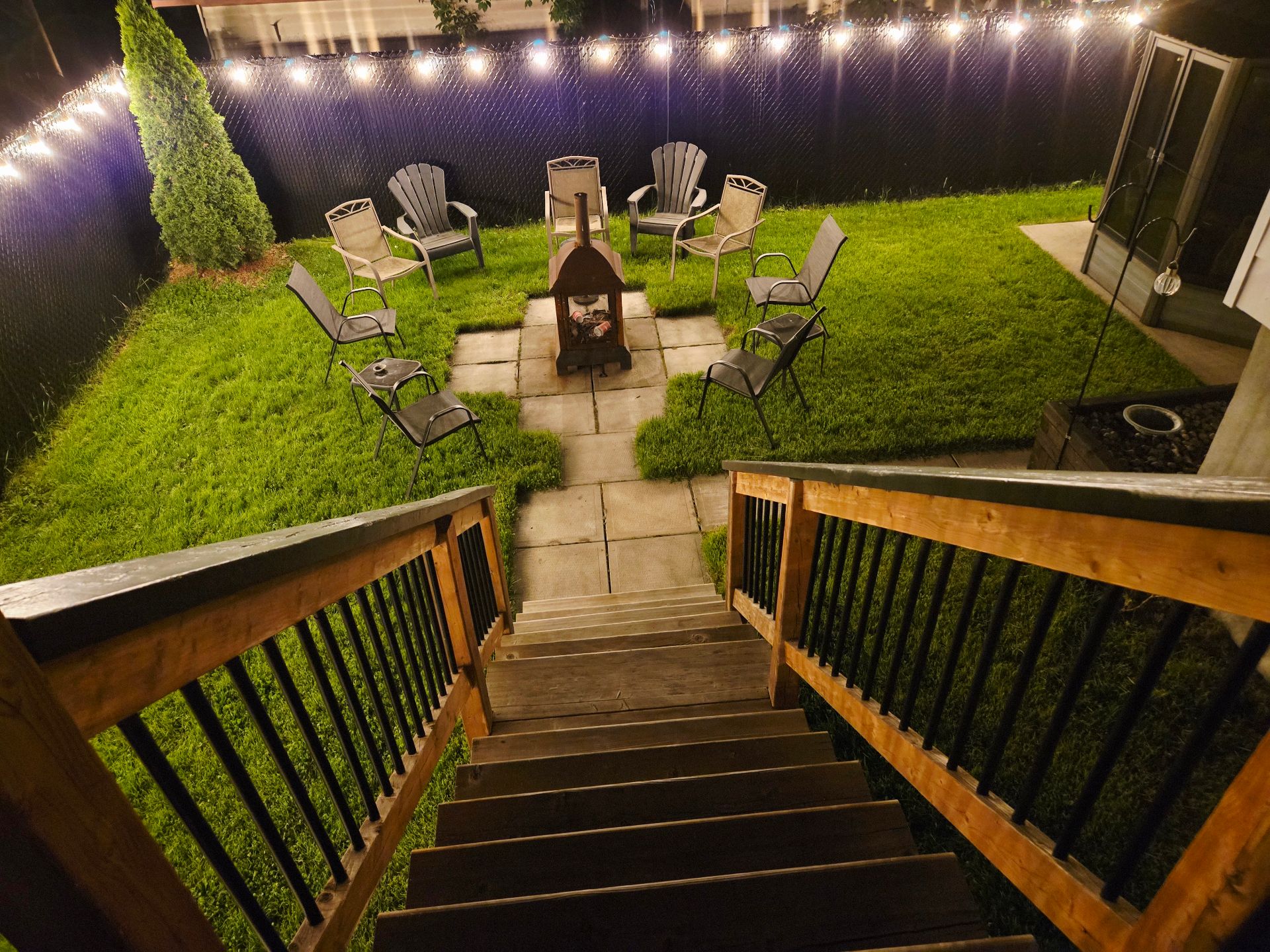 Accès optionnel à partir de terrasse