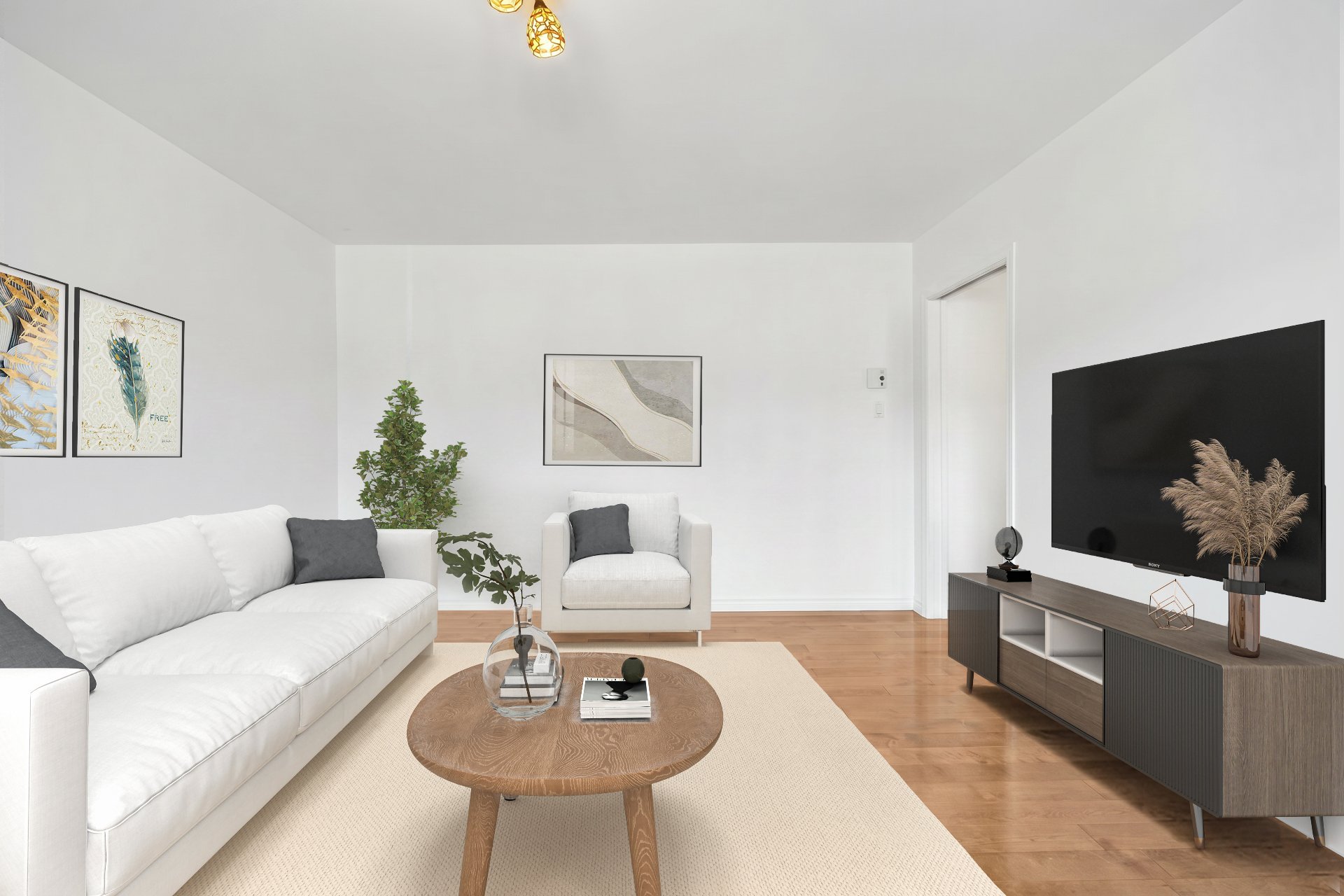 Chambre ou salon virtuellement meublé