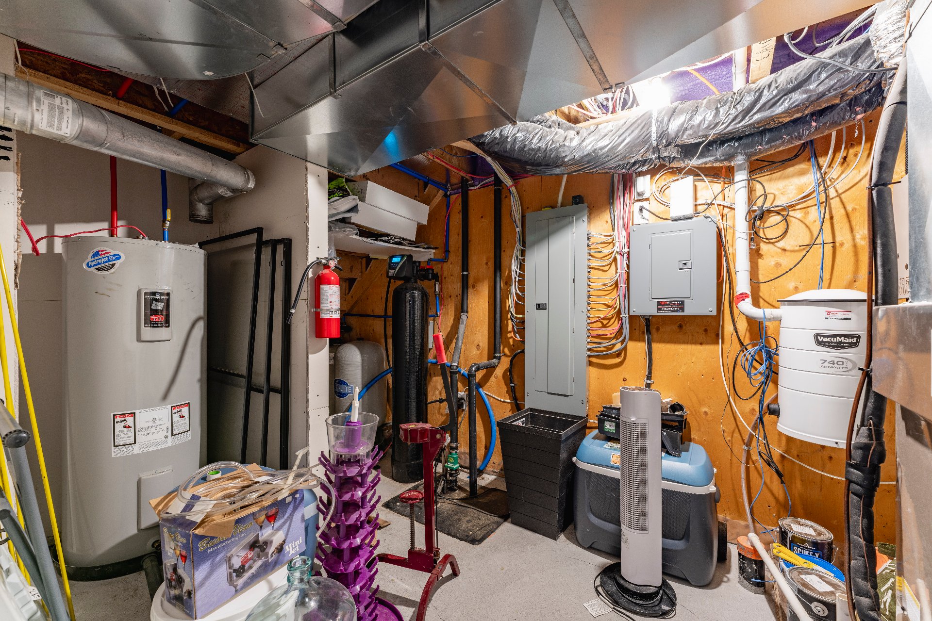 Salle mécanique au sous-sol