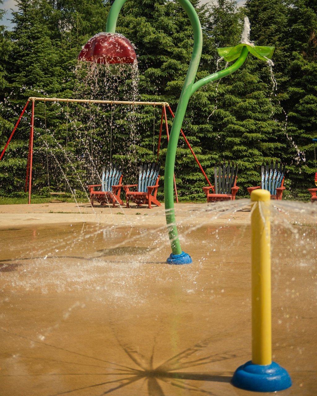 Jeux d eau enfant sur le camping