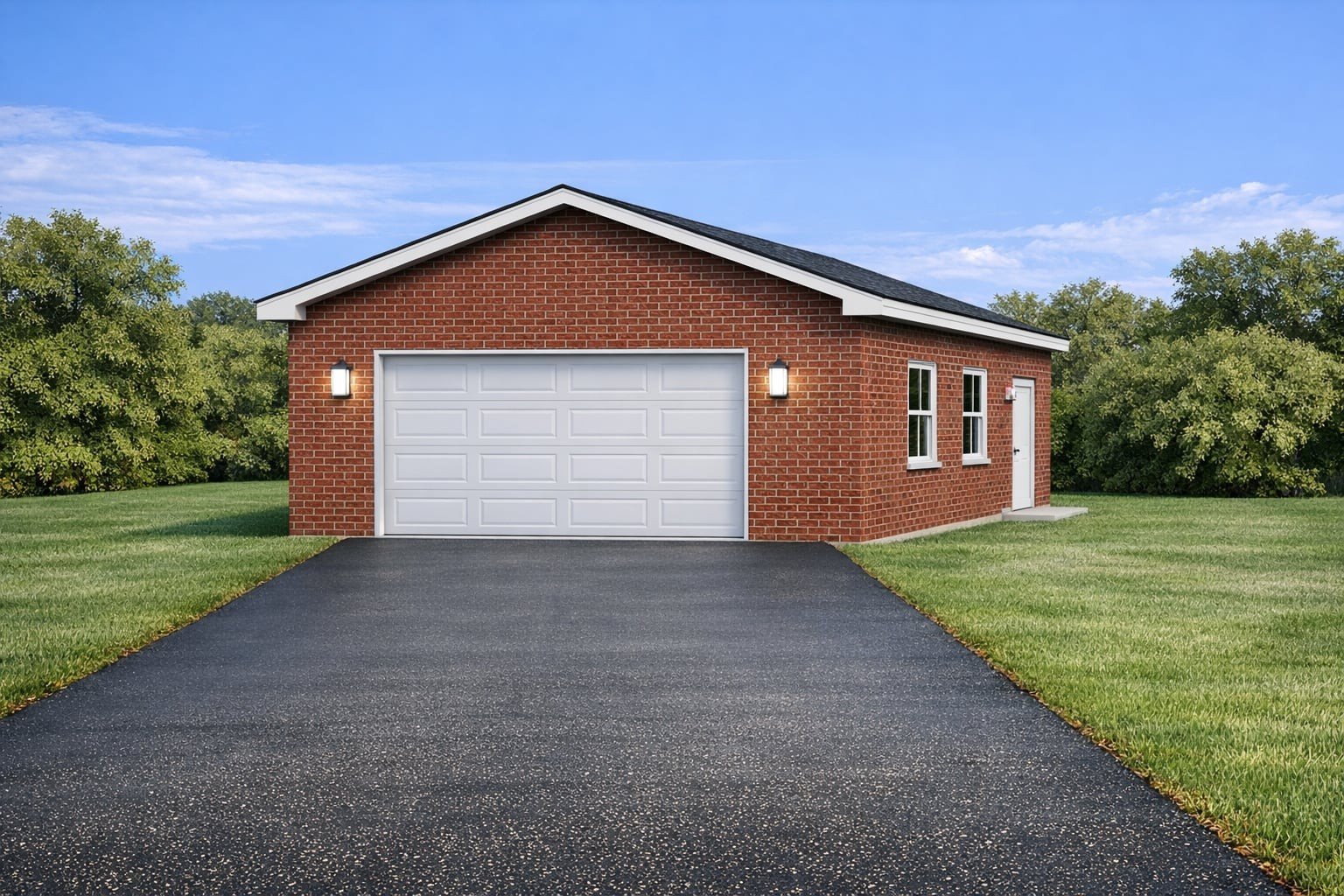 Possibilité de construire un garage. Photo virtuel