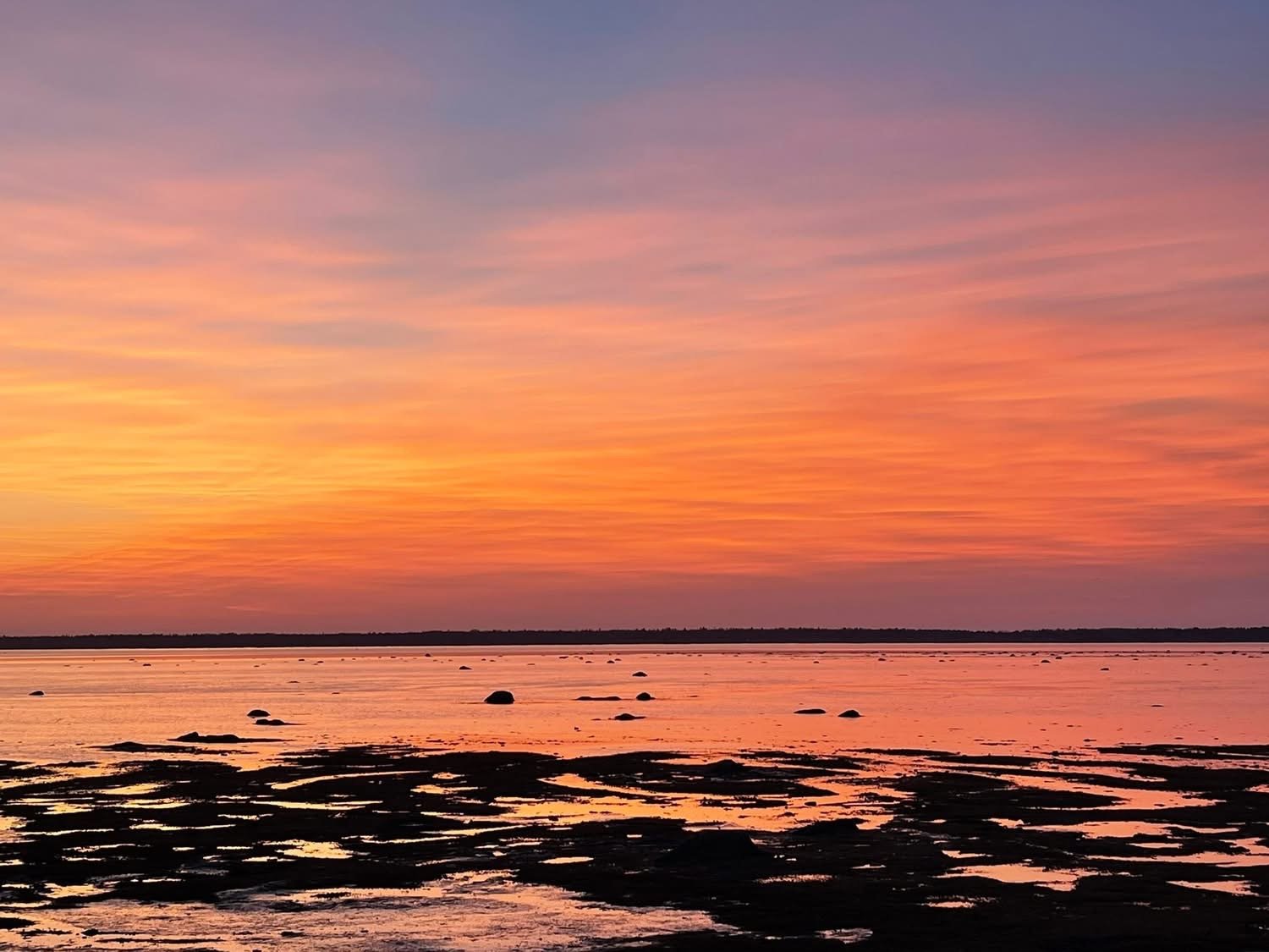 Coucher de soleil de la région