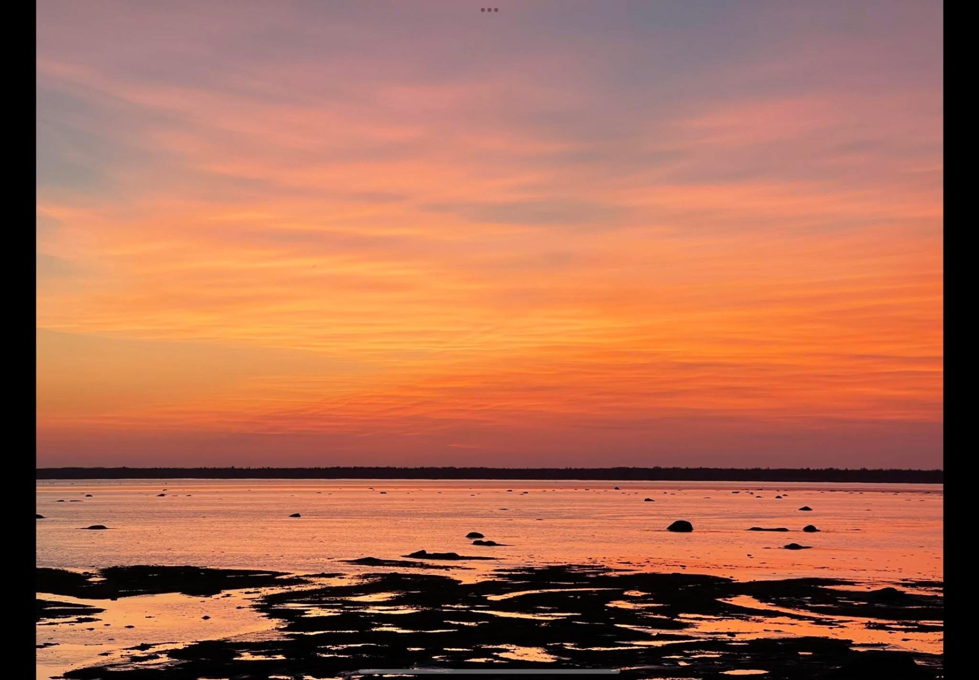 Vue sur le fleuve et les couchers de soleil