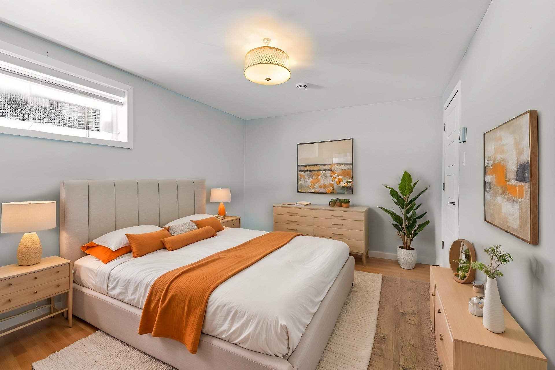 Chambre meublée virtuellement