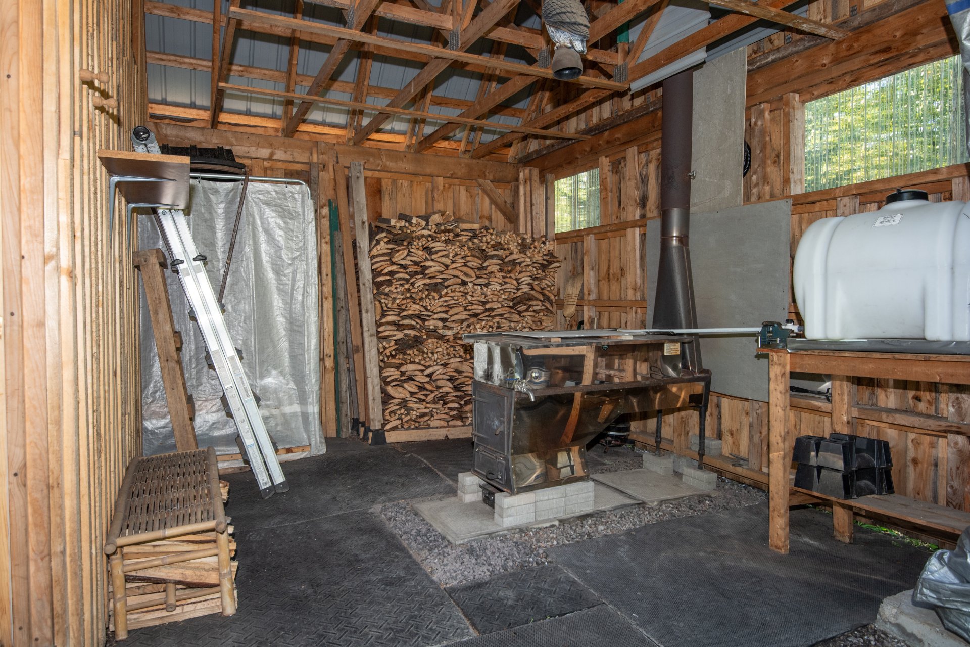 Cabane à sucre, espace bouilloire