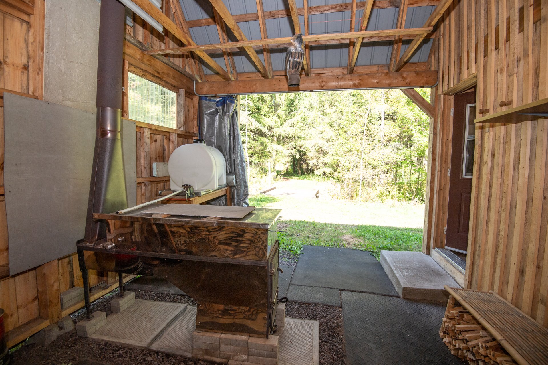 Cabane  à sucre, espace bouilloire