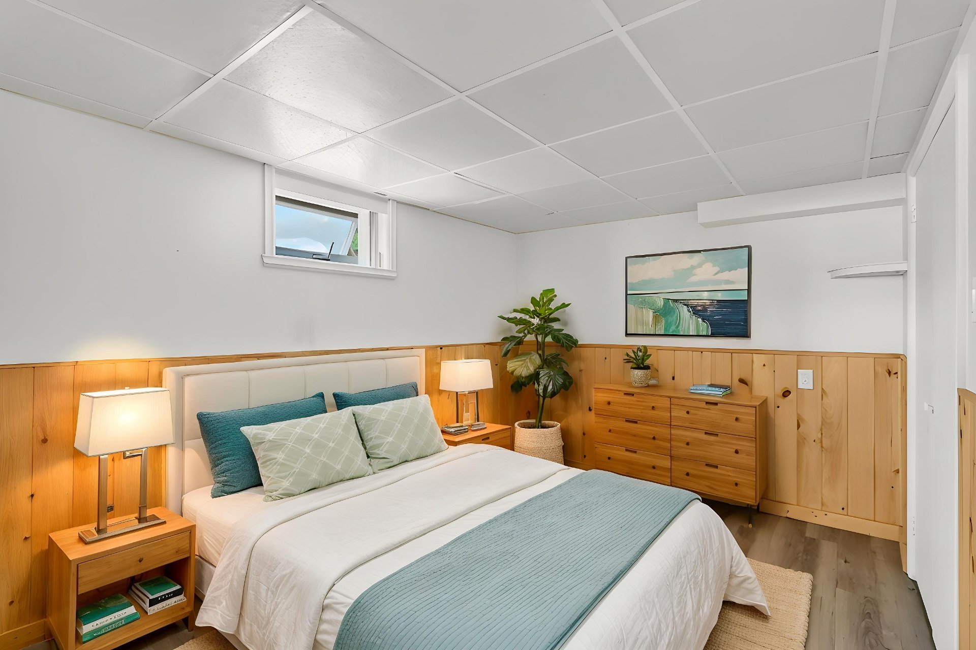 Chambre du 572 A au sous-sol *staging virtuel*