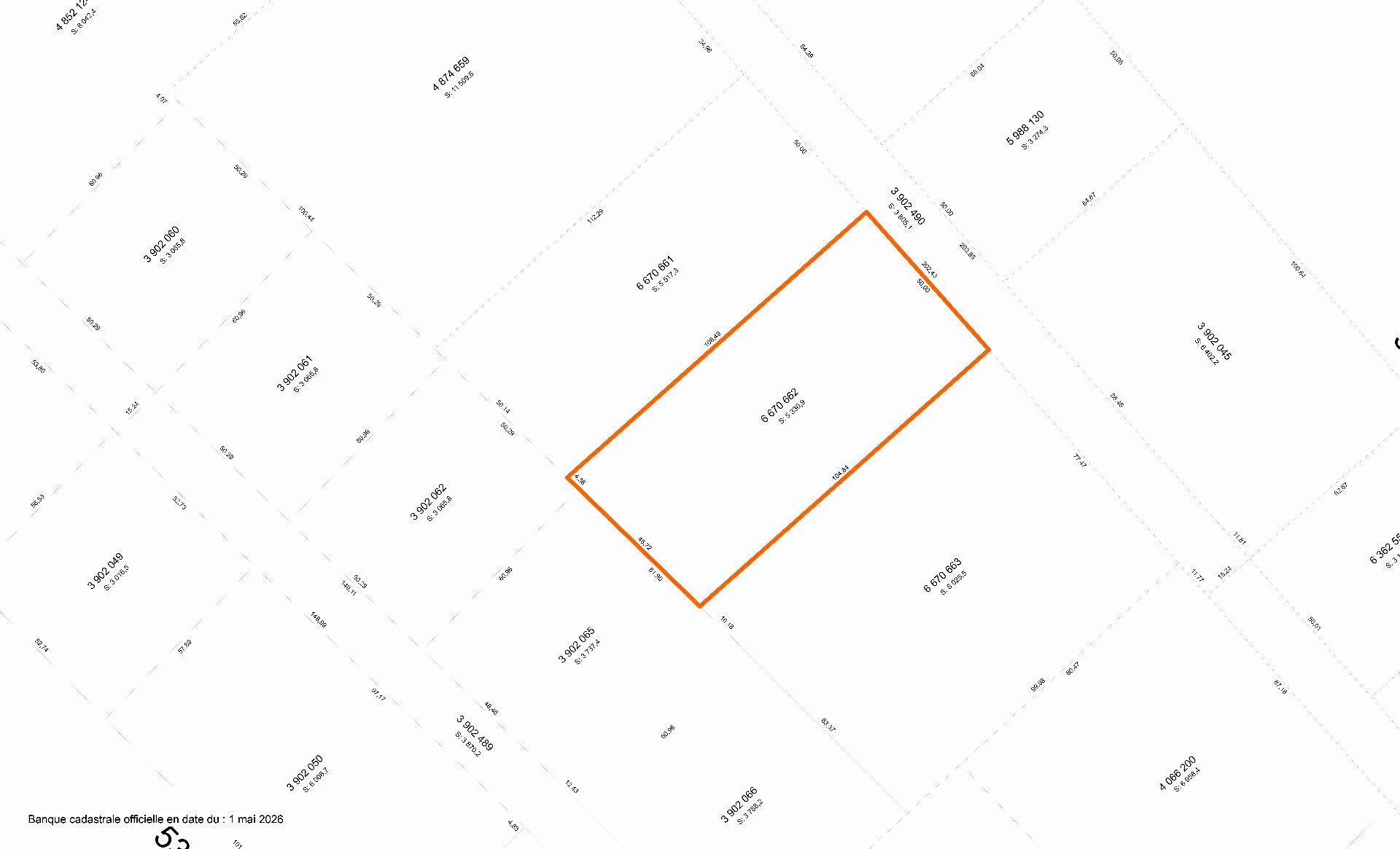 Cadastral plan