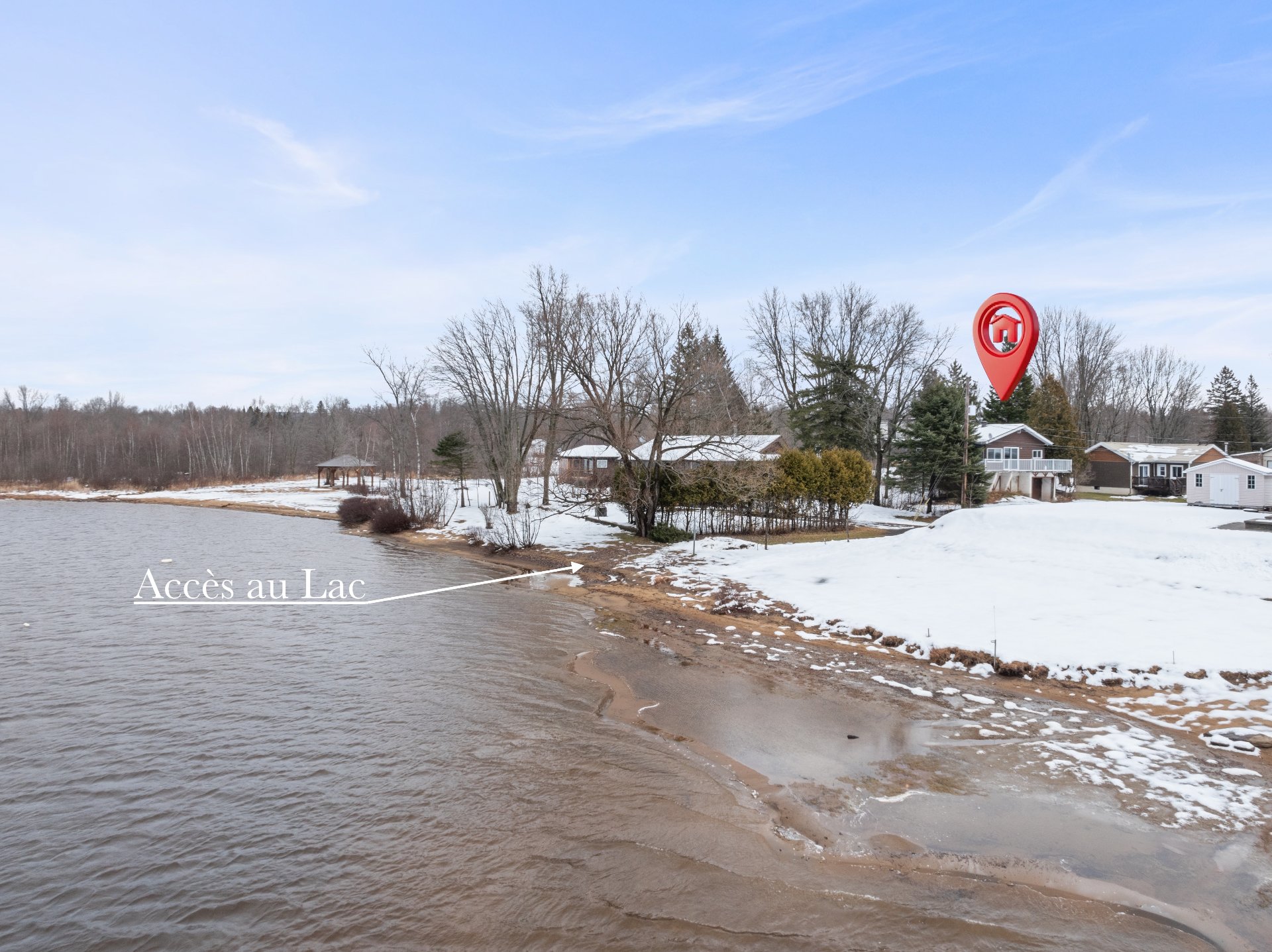 Accès au plan d'eau