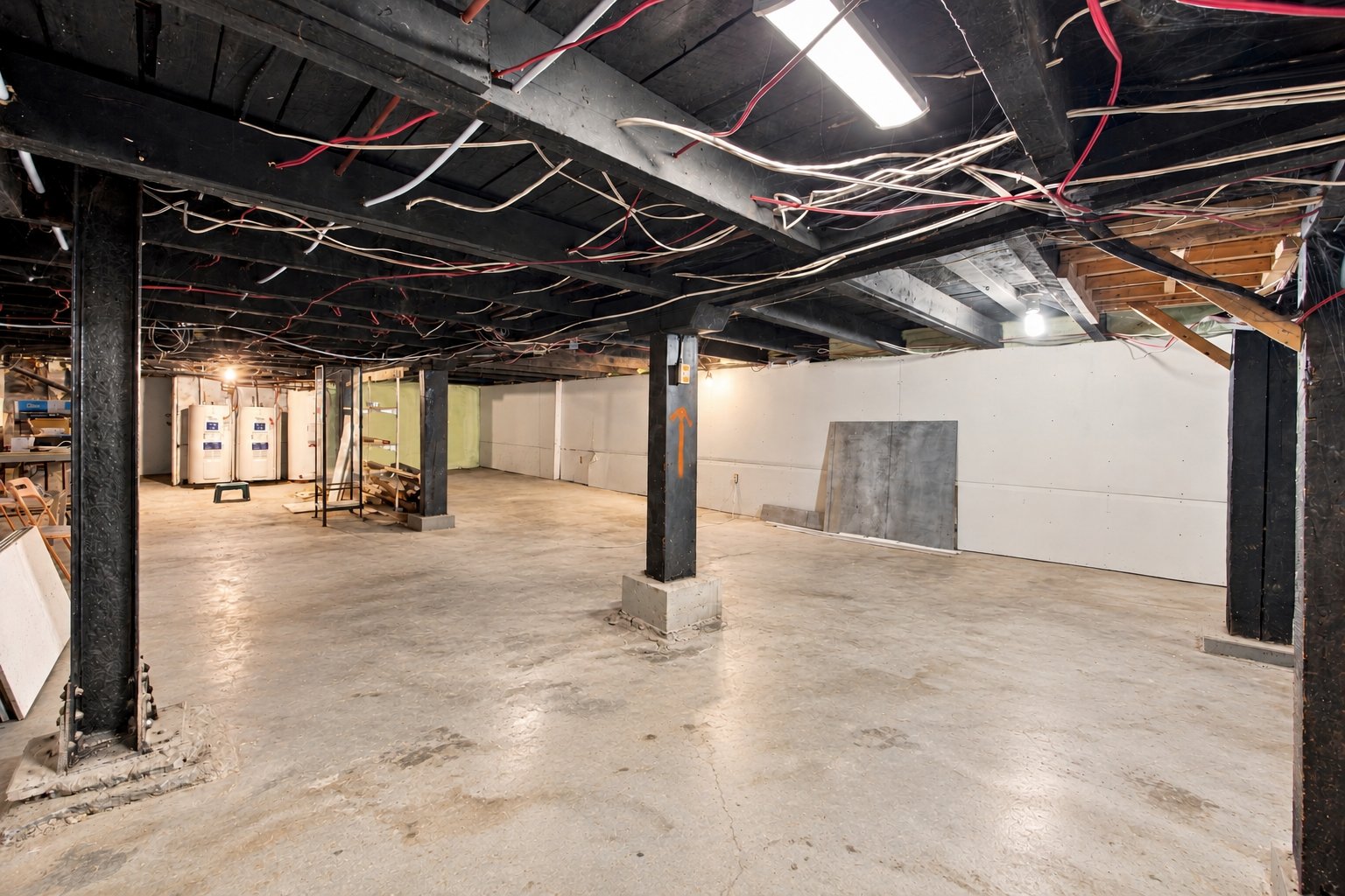 Basement, open area