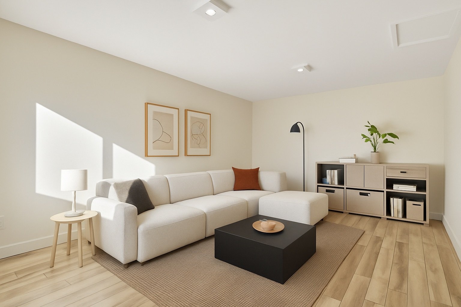 Pièce au-dessus du garage décoée avec IA